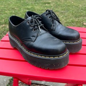 DOC MARTEN 1461 smooth leather platform shoes